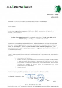 Convocazione assemblea