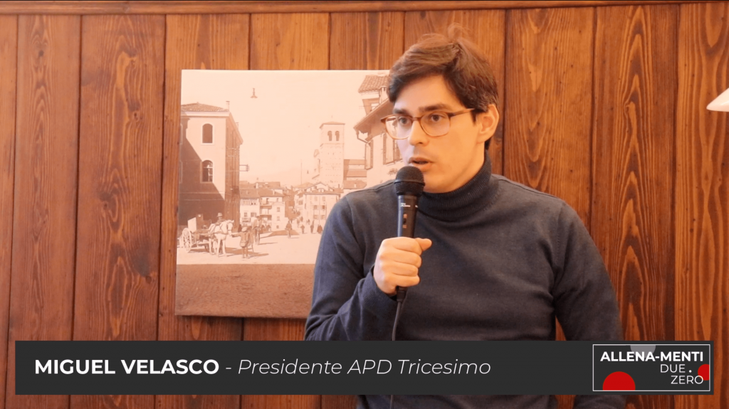 Miguel velasco presidente del Tricesimo basket appoggia il progetto allena-menti 2.0