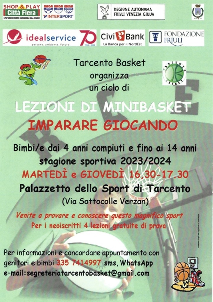 Volantino inizio lezioni minibasket 2023